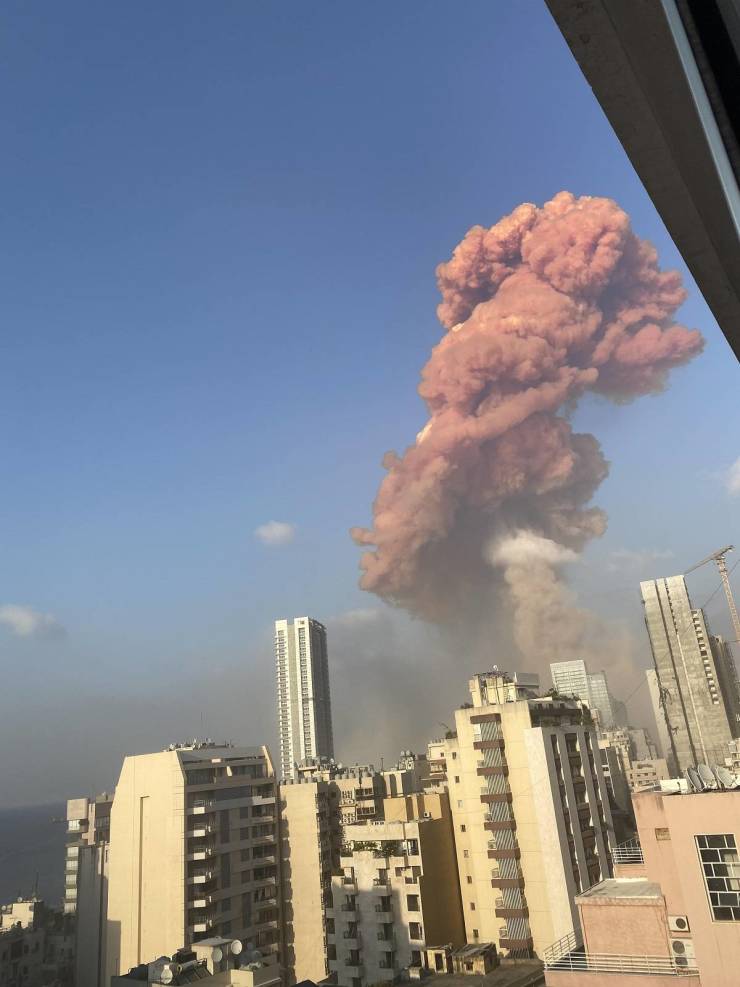 Huge Explosion In Port Of Beirut, Lebanon