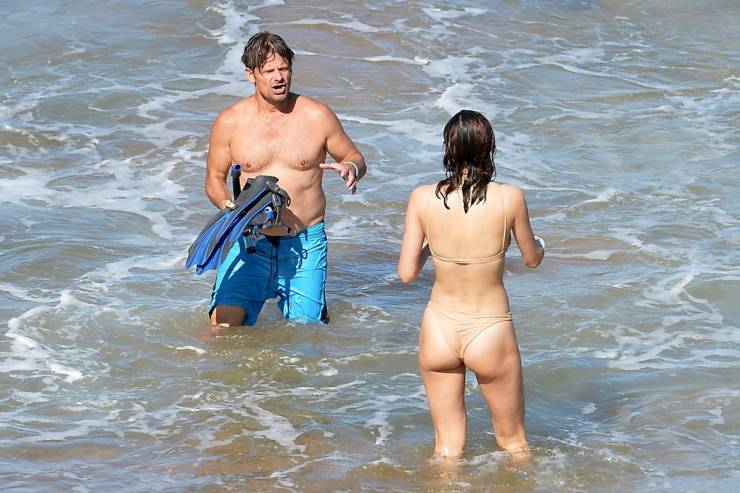 Alexandra Daddario Chilling On A Beach In Her Bikini