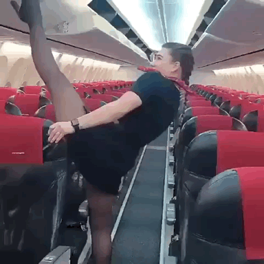 Sexy Flight Attendants With And Without Their Uniforms