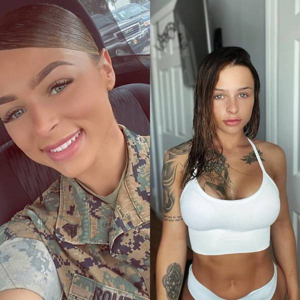 Hot Girls With And Without Their Uniforms