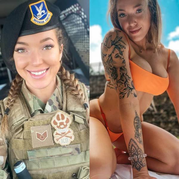 Fit Girls With And Without Their Uniforms