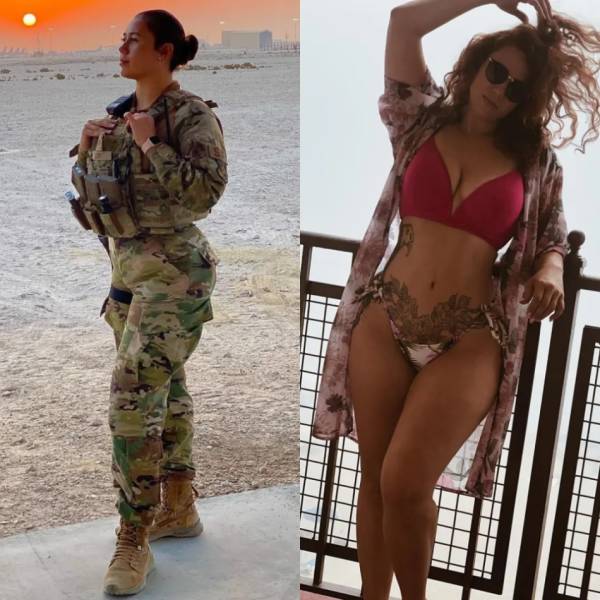 Fit Girls With And Without Their Uniforms