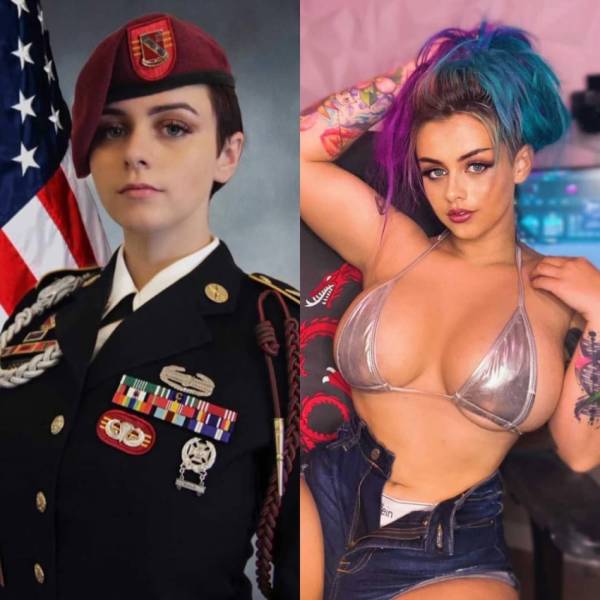 Fit Girls With And Without Their Uniforms