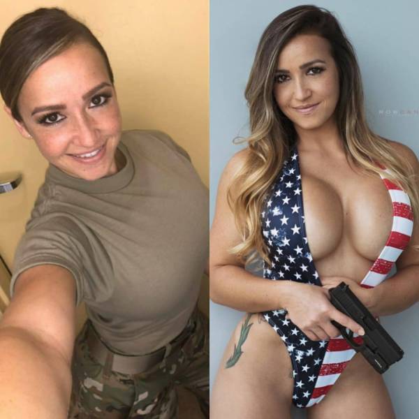 Fit Girls With And Without Their Uniforms