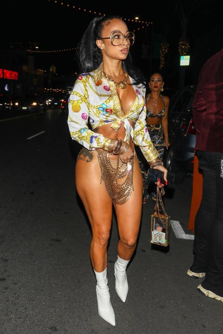 Draya Michele Wearing An Extravagant Outfit