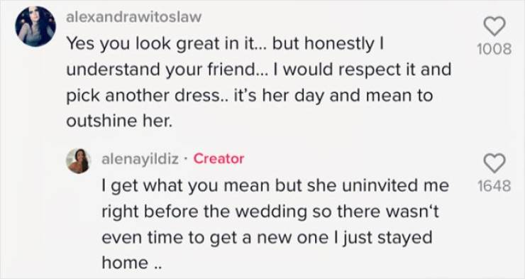 Bridesmaid Gets Uninvited To Wedding… Because She’s Too Hot…