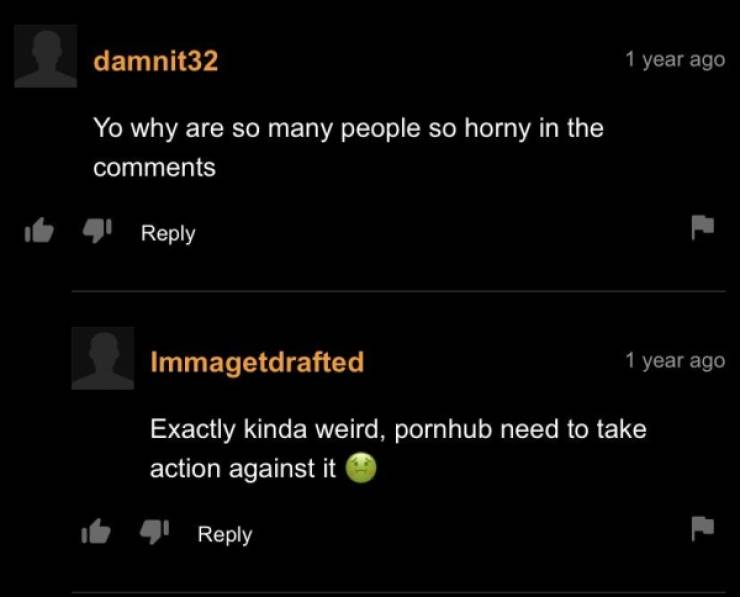 “Pornhub” Comment Section… Enough Said…