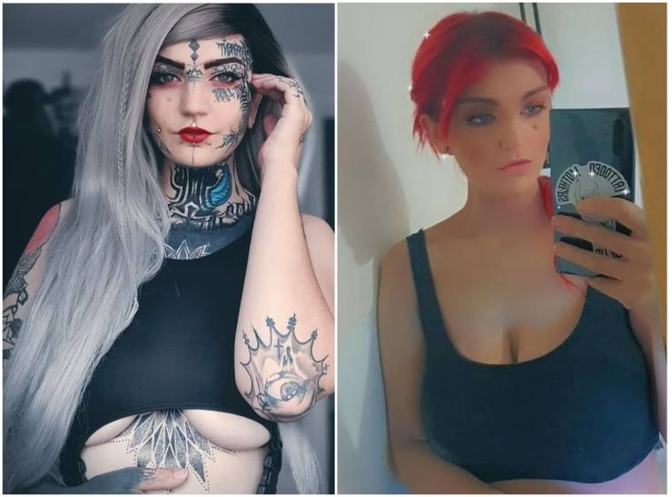 British Tattoo-Girl Disgusted After Seeing Her Body Without Tattoos