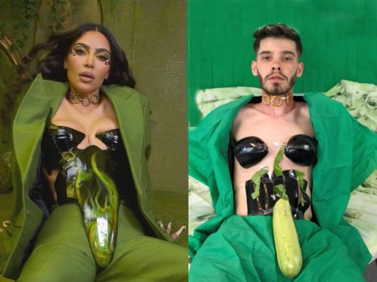 Man Mockingly Recreates “Sexy” Celebrity Photos