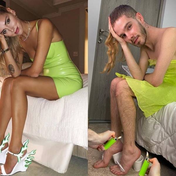 Man Mockingly Recreates “Sexy” Celebrity Photos