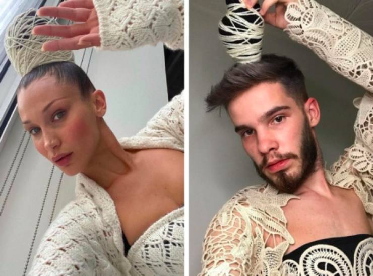 Man Mockingly Recreates “Sexy” Celebrity Photos