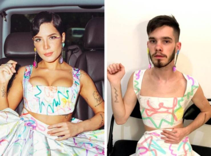 Man Mockingly Recreates “Sexy” Celebrity Photos