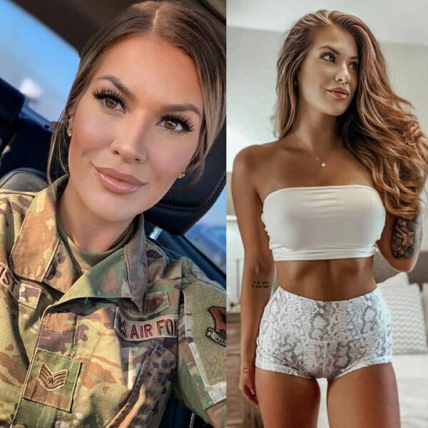 Sexy Girls With And Without Their Uniforms