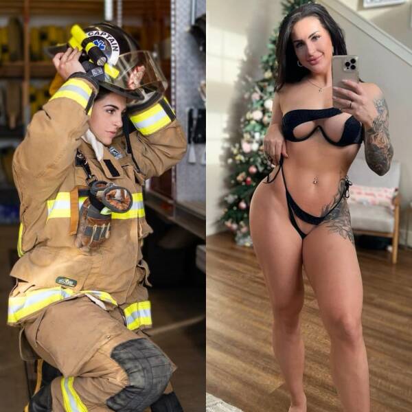 Sexy Girls With And Without Their Uniforms