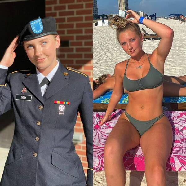 Sexy Girls With And Without Their Uniforms