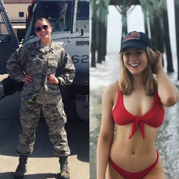 Sexy Girls With And Without Their Uniforms