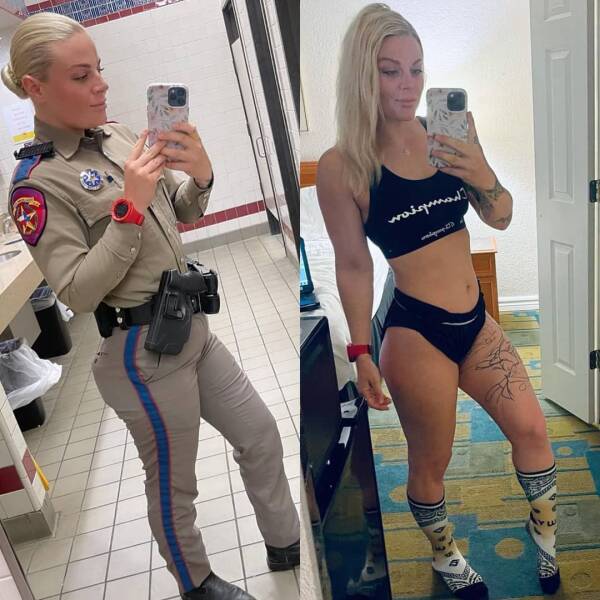 Sexy Girls With And Without Their Uniforms