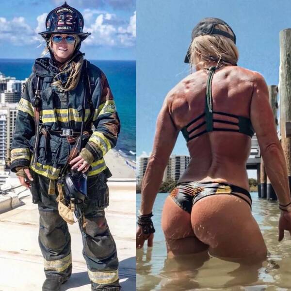 Sexy Girls With And Without Their Uniforms