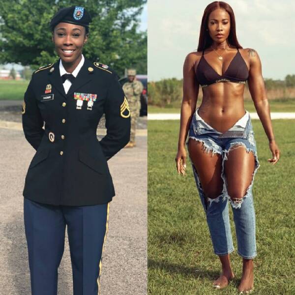 Sexy Girls With And Without Their Uniforms