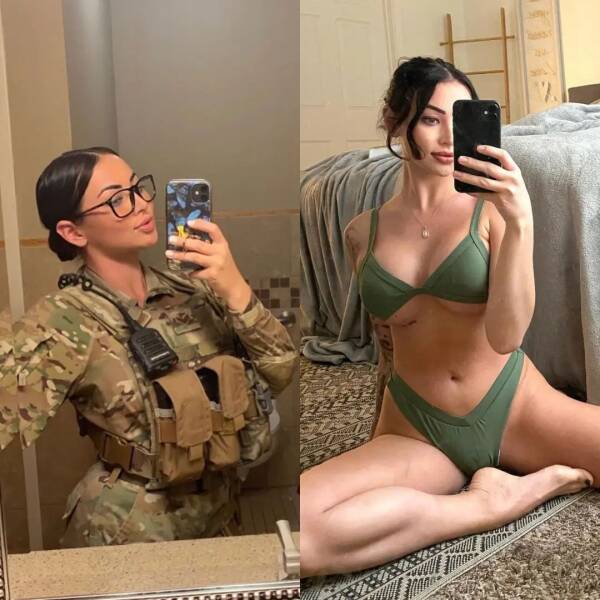 Sexy Girls With And Without Their Uniforms