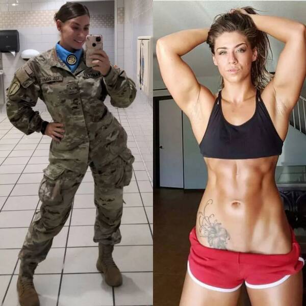 Sexy Girls With And Without Their Uniforms