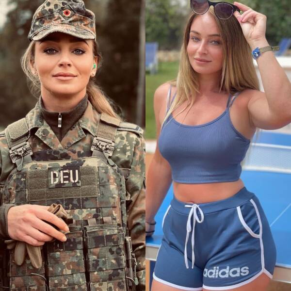 Sexy Girls With And Without Their Uniforms