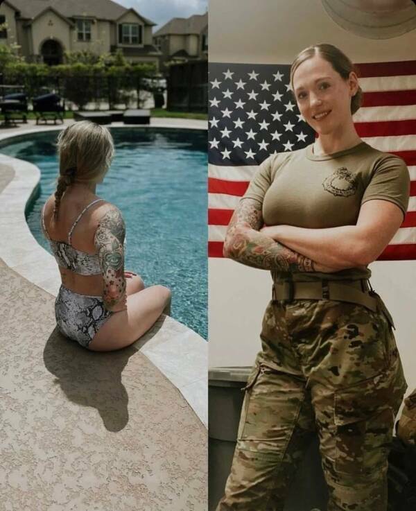 Sexy Girls With And Without Their Uniforms