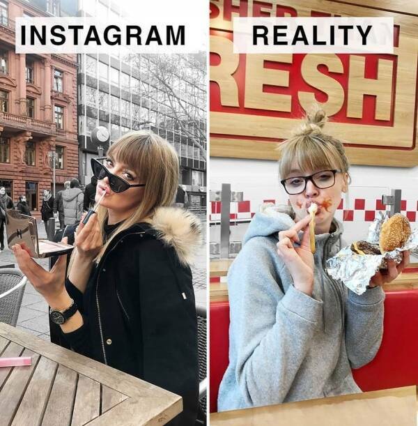 Woman Shows Her Own Versions Of “Perfect” “Instagram” Photos
