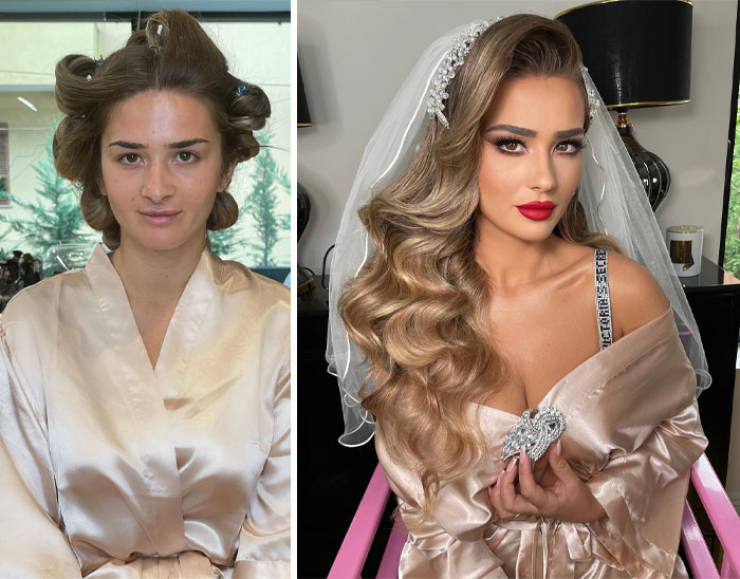 Brides-To-Be Before And After Their Bridal Makeup By Arber Bytyqi