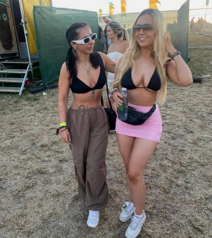 Girls Having Fun At Music Festivals