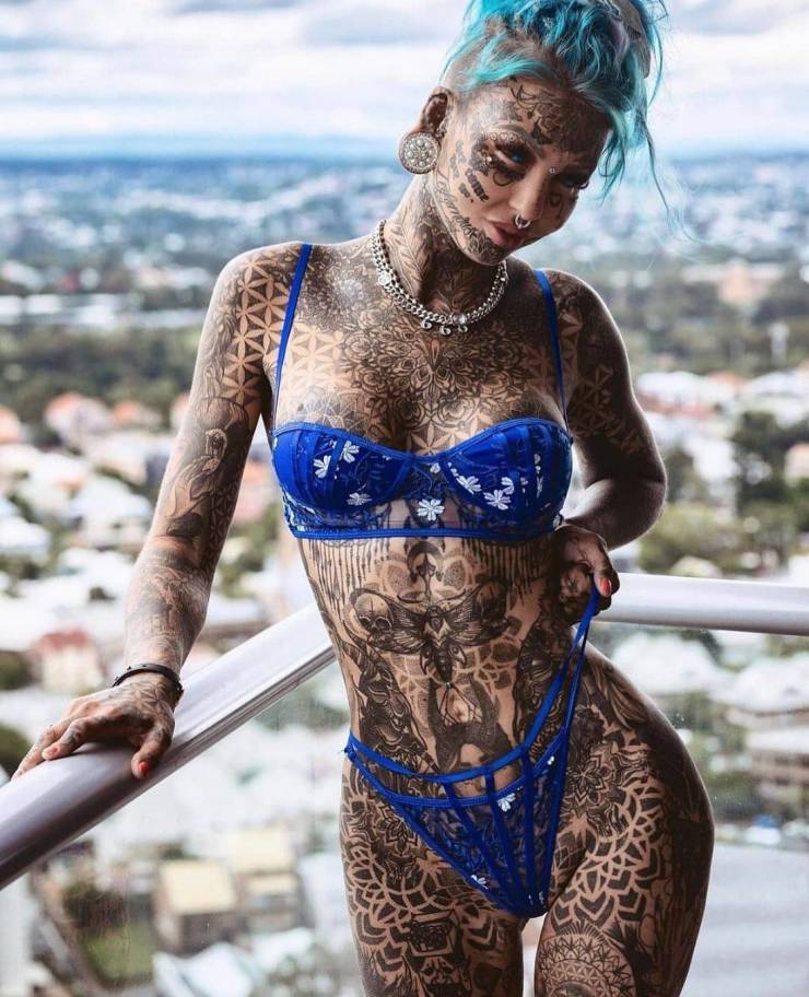Australian Woman Spends $250 Thousand To Cover 98% Of Her Body In Tattoos