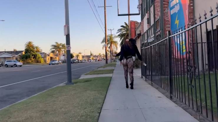 Prostitutes Walk The Streets Of Los Angeles In Their Underpants In Broad Daylight