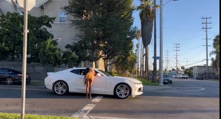 Prostitutes Walk The Streets Of Los Angeles In Their Underpants In Broad Daylight