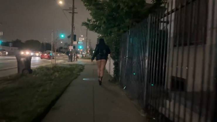Prostitutes Walk The Streets Of Los Angeles In Their Underpants In Broad Daylight