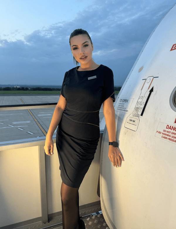 Hot Flight Attendants With And Without Their Uniforms