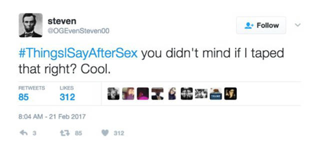 Didn’t They Have Anything Better To Tweet After They Had Sex?