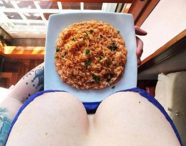 Boobs Or Food? Better Both!