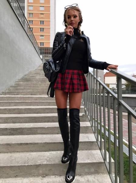 Short Skirts Go Best With Beautiful Legs