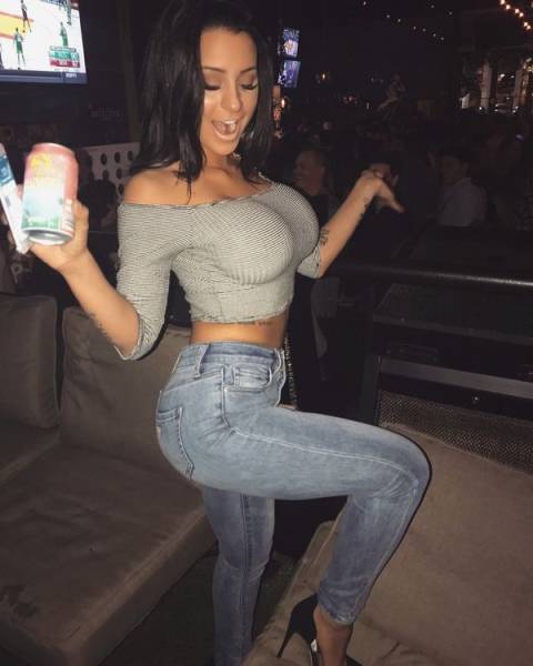Tight Jeans Are Barely Holding There