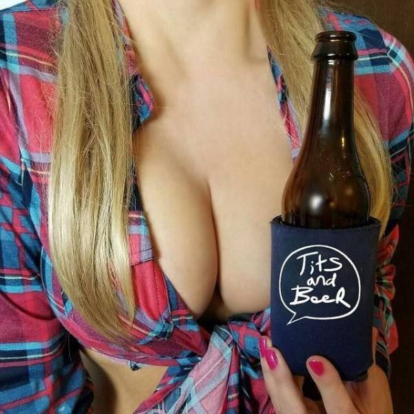 Two Things Men Like Most: Tits And Beer!