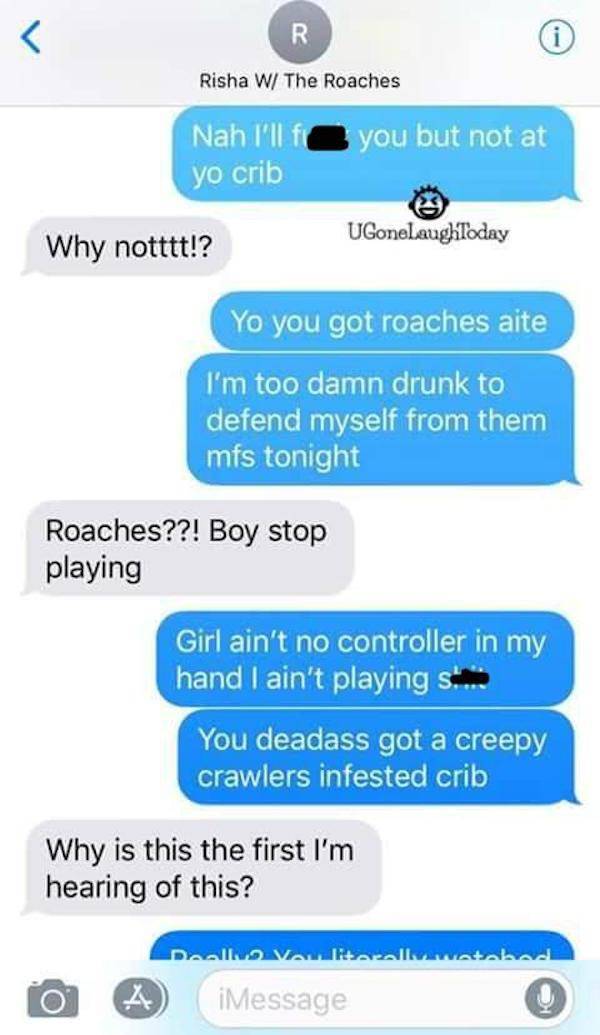 The Only Thing That Can Stop A Guy From Having Sex Is Roaches