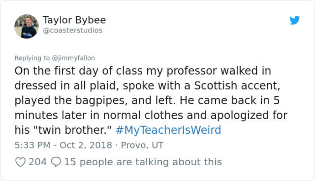 Some Teachers Are Really Weird