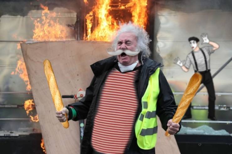 Man Rioting In Paris Is A New Photoshop Battle Hero