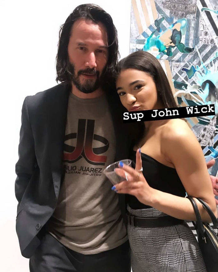 Keanu Reeves And His Hover Hands