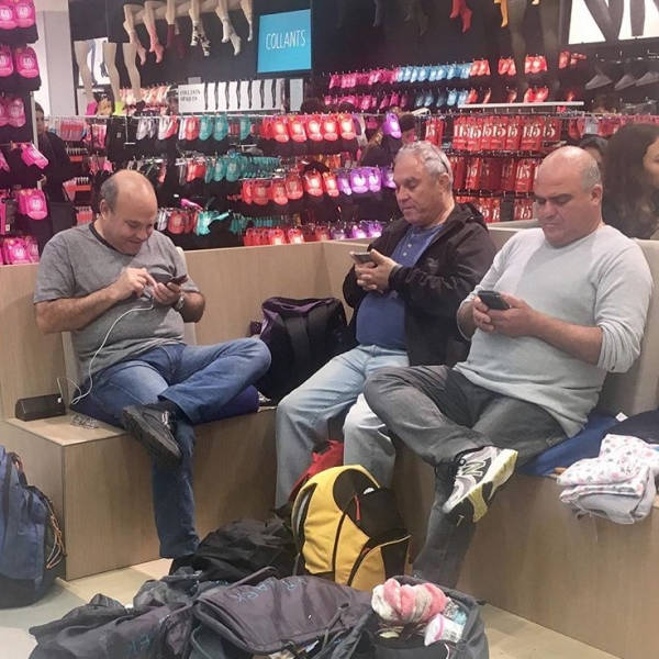 Pay Respects To These Men Waiting For Their Shopping Women