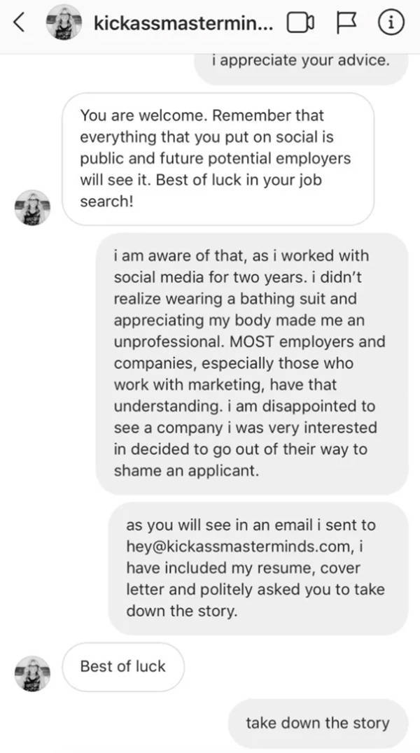 Company Refuses To Hire A Candidate And Then Goes On To Shame Her On Social Media