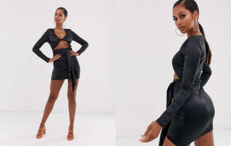 Big-Breasted Model Tries On Online Shop Dresses