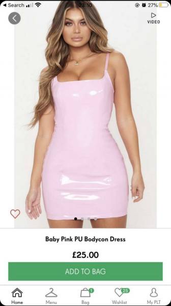 Girl Orders A Pink Latex Dress, Gets A Wrinkled Bin Bag