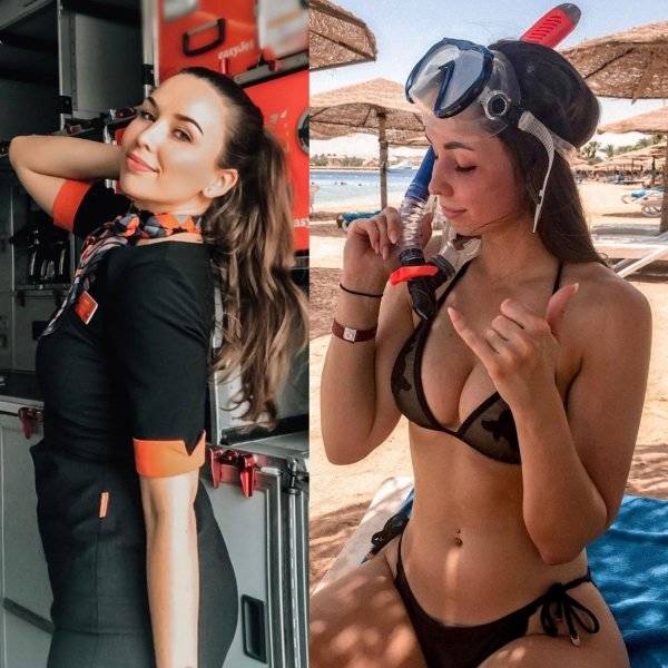 Fly Away With These Hot Flight Attendants