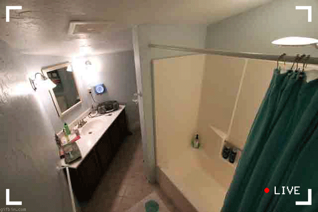 Hidden camera in the bathroom on Big Brother reality show in Germany
